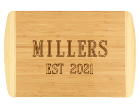 Personalized Two Tone Bamboo Cutting Board with Year