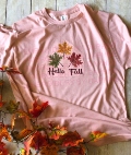 Hello Fall with Fall Leaves T-Shirt