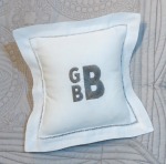 Monogrammed Linen Pillow